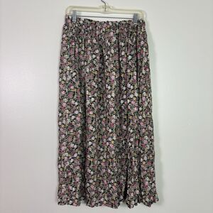 Vintage 90s Susan Bristol Maxi Ditsy Floral Broom Skirt Womens Large Cottagecore